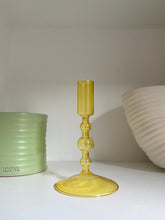 Load image into Gallery viewer, Pastel Coloured Glass Candlestick Holders