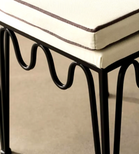 Load image into Gallery viewer, Modern Wavy Metal Iron Chair with Cushioned Seat
