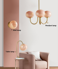 Load image into Gallery viewer, Pink Sconce Globe Wall Light