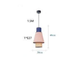 Load image into Gallery viewer, Colourful Rattan Ceiling Pendant Light