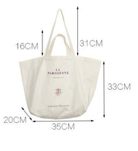 Load image into Gallery viewer, La Parisienne Parisian Canvas Bag