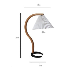 Load image into Gallery viewer, Gooseneck Arm Table Lamp with Pleated Shade