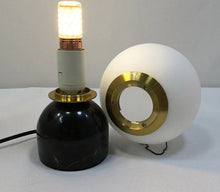 Load image into Gallery viewer, Nordic Marble Led Table Lamp Milky Glass Ball Bed Side Lamp Light living room designer bedroom bedside home decoration white, green or black