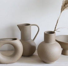 Load image into Gallery viewer, Nordic natural ceramic vase ornaments dried flower flower arrangement creative art living room TV cabinet desktop decoration