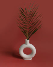 Load image into Gallery viewer, Nordic Donut Ring Vase White Ornaments dried flower arrangement creative art living room TV cabinet desktop decoration white ring vase