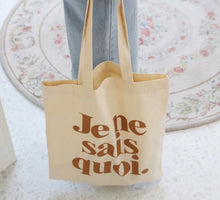 Load image into Gallery viewer, French "Je ne sais quoi" Tote Bag