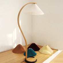 Load image into Gallery viewer, Gooseneck Arm Floor Lamp with Pleated Lampshade