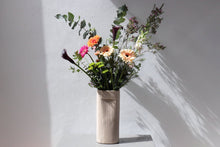 Load image into Gallery viewer, Beige Mat finish striped ceramic vase