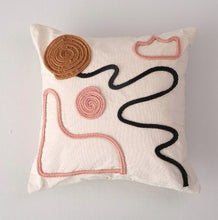 Load image into Gallery viewer, Rope Embroidery Cotton Woven Cushion Cover 45x45cm Abstract Geometric Pillow Cover Soft Cozy Home Decoration
