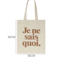 Load image into Gallery viewer, French "Je ne sais quoi" Tote Bag