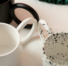 Load image into Gallery viewer, Round Large Ceramic Mug with exaggerated Ring Shaped Handle