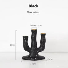 Load image into Gallery viewer, Abstract Candle Holder (black or white)