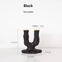 Load image into Gallery viewer, Abstract Candle Holder (black or white)