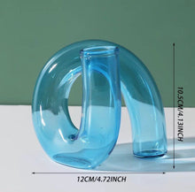 Load image into Gallery viewer, Twisted Tube Glass Candle Holder Vase