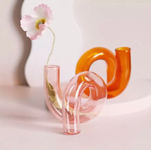 Load image into Gallery viewer, Twisted Tube Glass Candle Holder Vase