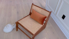 Load image into Gallery viewer, Chandigarh Woven Rattan Lounge Chair in Solid Wood