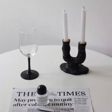 Load image into Gallery viewer, Abstract Candle Holder (black or white)