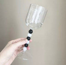 Load image into Gallery viewer, Festive Wine Glass with beaded handle