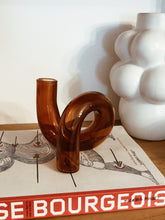 Load image into Gallery viewer, Twisted Tube Glass Candle Holder Vase