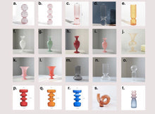 Load image into Gallery viewer, Small Glass Vases in different shapes and colours