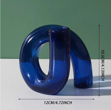 Load image into Gallery viewer, Twisted Tube Glass Candle Holder Vase