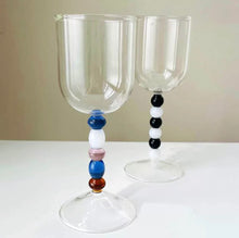 Load image into Gallery viewer, Festive Wine Glass with beaded handle