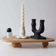 Load image into Gallery viewer, Abstract Candle Holder (black or white)