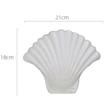 Load image into Gallery viewer, White Ceramic Textured Shell Vase