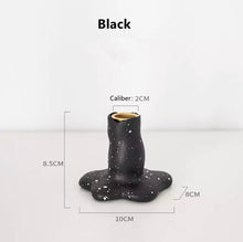 Load image into Gallery viewer, Abstract Candle Holder (black or white)