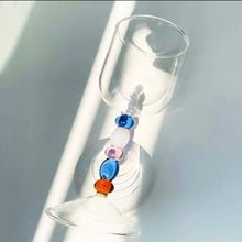 Load image into Gallery viewer, Festive Wine Glass with beaded handle