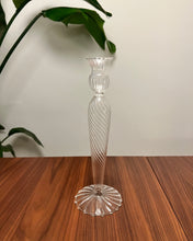 Load image into Gallery viewer, Clear Festive Glass Candlestick Holders