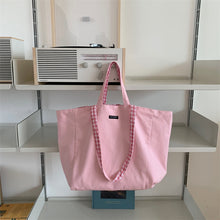 Load image into Gallery viewer, Gingham Checkered Tote Bag made of Cotton