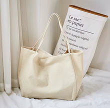 Load image into Gallery viewer, Handmade Large Cotton Tote Bag
