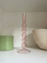 Load image into Gallery viewer, Pastel Coloured Glass Candlestick Holders
