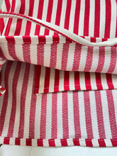 Load image into Gallery viewer, Striped Summer Canvas Jute Tote Bag
