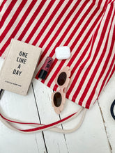 Load image into Gallery viewer, Striped Summer Canvas Jute Tote Bag
