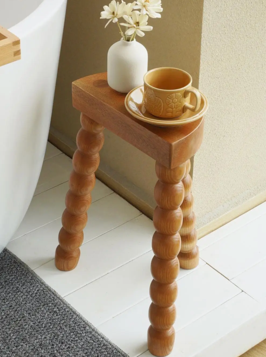 French Bobbin Twisted Side Table Stool