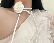 Load image into Gallery viewer, Handmade Satin Rose Flower Choker
