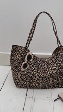 Load and play video in Gallery viewer, Handmade Leopard Animal Print Canvas Tote Bag
