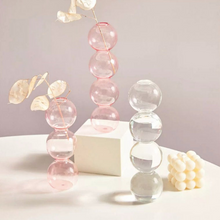 Load image into Gallery viewer, Pink Glass Nordic Glass Small Vases and Candle Holder Flower Arrangements Decoration Art Nordic Interior Decor Design dif. styles and shapes
