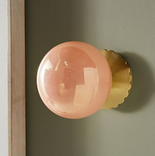 Load image into Gallery viewer, Pink Sconce Globe Wall Light
