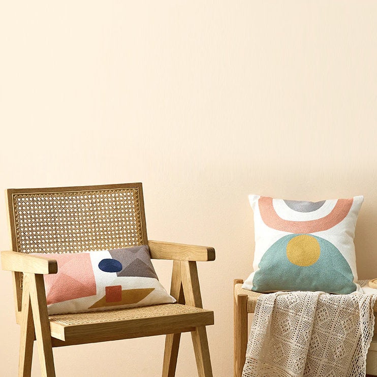 Embroidered Cotton Cushion Cover