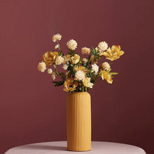 Load image into Gallery viewer, Beautiful matt finish striped ceramic vase
