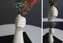 Load image into Gallery viewer, White Ceramic Hand Arm Vase Art Nordic Interior Decor Design
