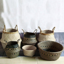 Load image into Gallery viewer, Handmade Wicker Straw Storage Basket
