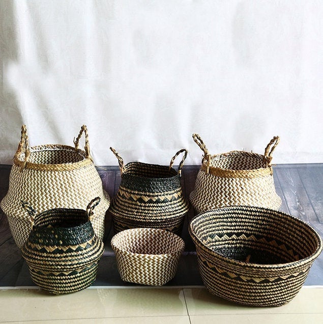 Handmade Wicker Straw Storage Basket