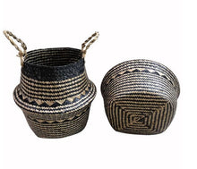 Load image into Gallery viewer, Handmade Wicker Straw Storage Basket
