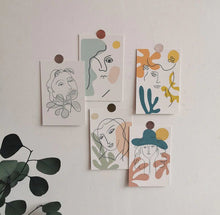 Load image into Gallery viewer, 5 x Art Postcards with Nordic Abstract Illustrations
