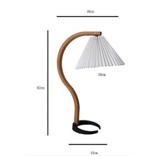Load image into Gallery viewer, Gooseneck Arm Table Lamp with Pleated Shade

