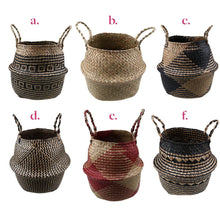 Load image into Gallery viewer, Handmade Wicker Straw Storage Basket
